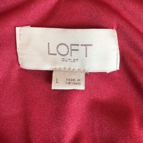 Loft Knit Dress With Tassel Tie Back Ruffle, Large - Picture 4 of 6